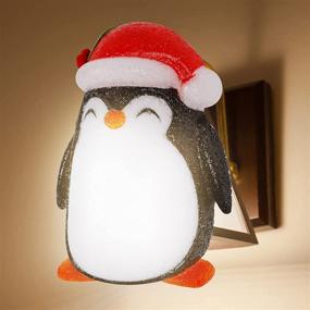 img 4 attached to 🎄 Holiday Cheer: Happy Trees Christmas Porch Light Cover & Penguin Outdoor Lamp Decoration