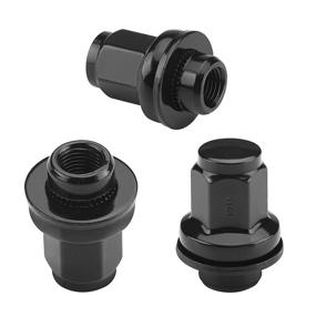 img 1 attached to 🔩 Резьбовые гайки Ryin 14x1.5, оригинального размера М14x1.5 с магнитной шайбой, черного цвета, высотой 1.8&#34; (45 мм) и головкой 7/8&#39;&#39; (22 мм) для Sequoia Landcruiser Tundra Lexus LX - набор из 20 штук