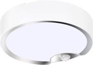 🔆 toowell battery operated motion sensor ceiling light – indoor/outdoor led ceiling lights for hallway, laundry, stairs, garage, bathroom – 300lm white – photocell sensor on/off upgrade logo