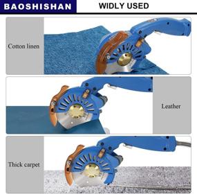 img 1 attached to 🔵 BAOSHSIHAN BSS-100 Electric Rotary Cutter: Speed Adjustable Fabric Scissor for Leather Cutting Machine - 100 mm/4 inch Round Knife - Multilayer Fabric up to 27 mm/ 1 inch (Blue)