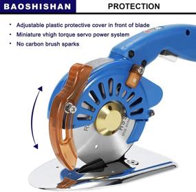 img 3 attached to 🔵 BAOSHSIHAN BSS-100 Electric Rotary Cutter: Speed Adjustable Fabric Scissor for Leather Cutting Machine - 100 mm/4 inch Round Knife - Multilayer Fabric up to 27 mm/ 1 inch (Blue)