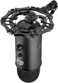 img 4 attached to Vocalbeat Blue Yeti Shock Mount - Superior Noise and Vibration Elimination - Premium Aluminum Stand - Compatible with Blue Snowball & Large Microphones (Black)