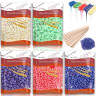 🧜 mermaid wax beads - 17.5 oz hard wax beads for painless hair removal with 5 bags - includes 3.5 oz hard wax beads & 10 wax applicator sticks - ideal for brazilian waxing logo