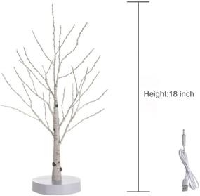 img 3 attached to 🎄 Stunning White Christmas Tree: 80 Warm White LED Birch Tree for Wedding, Holiday and Home Decor