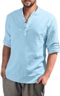 aimeilgot cotton henley sleeve henleys - men's shirts logo