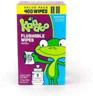 🧼 kandoo flushable cleansing wipes for babies and kids, refill, sensitive - 400 count – gentle and convenient cleaning solution logo