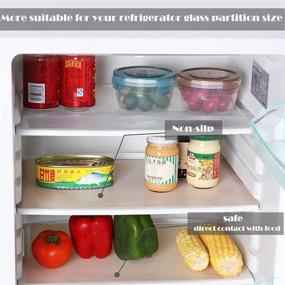 img 3 attached to 🌸 Bloss Refrigerator Liners - Set of 6, Clear 11.4 x 17.7 Inch Shelf Mats for Fridge, Drawers, and Tables: Versatile Home/Kitchen Accessories