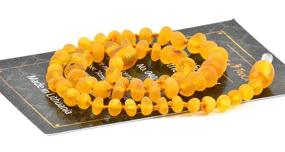 img 2 attached to 📿 Unisex 13 Inch RAW Amber Necklace: Unpolished Baltic Honey Amber