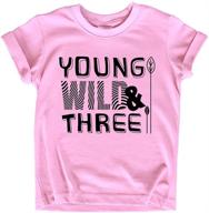 birthday outfit tshirt for young girls in tops, tees & blouses - three years old logo