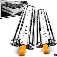 📦 aolisheng heavy duty drawer slides 22 inch with lock - enhanced full extension ball bearing locking industrial drawer slides; 3 section drawer tracks and runners for 460 lb load capacity; side mount; (1 pair) логотип