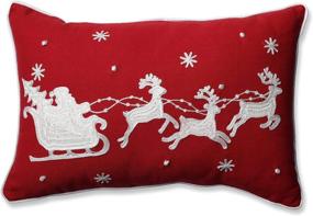 img 2 attached to Pillow Perfect Sleigh Reindeers Rectangular