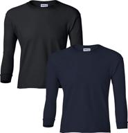 👕 gildan cotton sleeve t shirt 2 pack boys' tops, tees & shirts - clothing logo