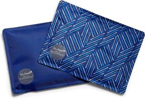 img 2 attached to Fit & Fresh Cool Coolers Soft Ice Packs: Standard Size, Navy Sketch Weave & Blue - Stay Cool and Fresh!