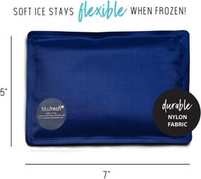 img 3 attached to Fit & Fresh Cool Coolers Soft Ice Packs: Standard Size, Navy Sketch Weave & Blue - Stay Cool and Fresh!