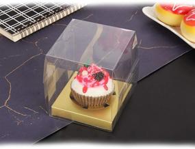 img 1 attached to 🎁 Clear PVC Plastic Boxes - 50 PCS, 2 x 2 x 2 inch Gift Containers for Parties & Events