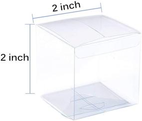 img 3 attached to 🎁 Прозрачные пластиковые коробки из ПВХ - 50 шт., 2 х 2 х 2 дюйма, подарочные контейнеры для вечеринок и мероприятий.