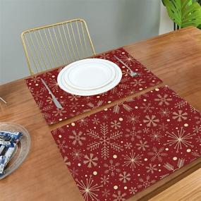 img 1 attached to Christmas Placemats Snowflakes Dining Decoration Food Service Equipment & Supplies
