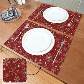 img 2 attached to Christmas Placemats Snowflakes Dining Decoration Food Service Equipment & Supplies