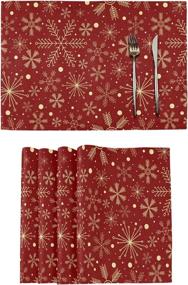 img 4 attached to Christmas Placemats Snowflakes Dining Decoration Food Service Equipment & Supplies