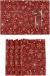 christmas placemats snowflakes dining decoration food service equipment & supplies logo