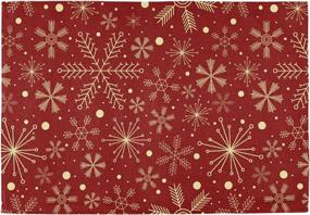 img 3 attached to Christmas Placemats Snowflakes Dining Decoration Food Service Equipment & Supplies