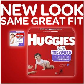 img 3 attached to 👶 HUGGIES Little Movers Diapers Size 3: 120 Ct Giant Pack for Babies (16-28 lb.), Packaging Varies