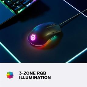img 3 attached to SteelSeries Rival 3 Gaming Mouse - TrueMove Core Optical Sensor up to 8,500 CPI - 6 Programmable Buttons - Split Trigger Buttons - Vibrant Prism RGB Lighting