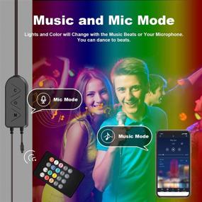 img 1 attached to 🌈 Moobibear 33FT USB RGB String Light: App-Controlled 100 LED Fairy Light for Home Decoration, Patio Party, Wedding - Remote Controlled Multi Color Changing Light for Valentines Day