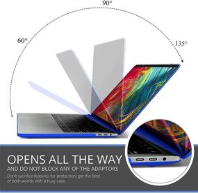 img 1 attached to 💻 Kuzy Чехол для MacBook Pro 15 дюймов 2019 2018 2017 2016 годов выпуска A1990 A1707, синий жесткий чехол с Touch Bar, отделкой Soft-Touch.