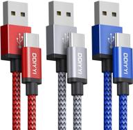 🔌 ddiyyi colorful long usb type c cable fast charging [3-pack 10ft]: nylon braided cord compatible with samsung galaxy, note series logo