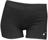 🩰 dryflex gymnastics shorts for girls: experience comfort and style with destira's black active wear logo