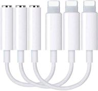 🎧veetone 3 пакета адаптера lightning к разъему для наушников 3,5 мм - сертифицированный dongle apple mfi для iphone 12/11/x/xs/8/7 логотип