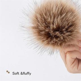 img 1 attached to 🦊 Colorful 4 Inch Faux Fox Fur Pompom Balls - DIY Fluffy Hat Accessories for Scarves, Bags, and Keychains (Pack of 20)