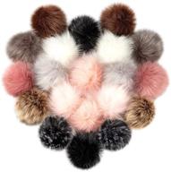 🦊 colorful 4 inch faux fox fur pompom balls - diy fluffy hat accessories for scarves, bags, and keychains (pack of 20) logo