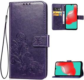 img 4 attached to 📱 Supdigital Galaxy A32 5G Wallet Case [Not for A32 4G], [Flower Embossed] High-Quality PU Leather Flip Protective Case Cover with Card Holder and Stand for Samsung Galaxy A32 5G 2021 Release (Purple)