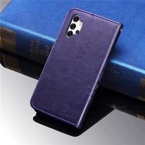 img 2 attached to 📱 Supdigital Galaxy A32 5G Wallet Case [Not for A32 4G], [Flower Embossed] High-Quality PU Leather Flip Protective Case Cover with Card Holder and Stand for Samsung Galaxy A32 5G 2021 Release (Purple)