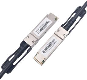 img 2 attached to 🔌 Кабель Wiitek 3 метра QSFP + DAC Twinax: медный кабель прямого подключения 40GbE, 30AWG черный для Arista, Dell, Ubiquiti, D-Link, Juniper, Huawei, Mellanox, Mikrotik, SuperMicro.