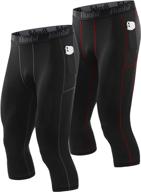 🩳 compression leggings with runhit pockets for men's activewear logo