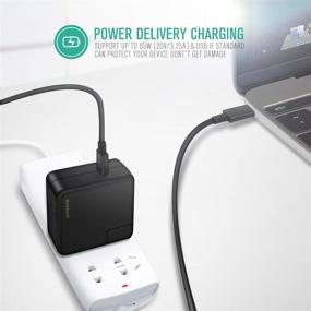 img 1 attached to USB Type C Wall Charger by Nekteck - 65W MacBook Pro Charger with Power Delivery | USB-IF Certified | 6FT USB C Cable | Compatible with HP Spectre, Dell XPS, Matebook, Pixel, Galaxy, iPhone 11 Pro