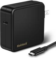 usb type c wall charger by nekteck - 65w macbook pro charger with power delivery | usb-if certified | 6ft usb c cable | compatible with hp spectre, dell xps, matebook, pixel, galaxy, iphone 11 pro logo