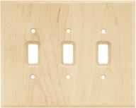 enhance your home decor with franklin brass w10395-un-c square triple toggle switch in unfinished wood logo