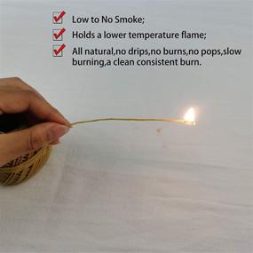 img 1 attached to 🕯️ MILIVIXAY 100% Organic Hemp Candle Wick, Beeswax Coated with 200 FT Spool - Standard Size (1.0mm) + Wick Sustainer Tabs (200PCS)