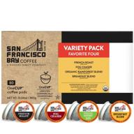 🍃 80 ct compostable coffee pods, sf bay coffee onecup variety pack - k cup compatible with keurig 2.0 (packaging may vary) logo