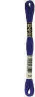 dmc 117-797 royal blue embroidery cotton floss - 6 strand, 8.7-yard spool logo