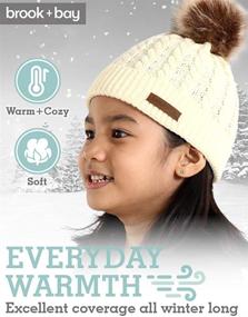img 2 attached to Fashionable and Functional: Brook Bay Kids Faux Beanie - The Perfect Girls' Accessory
