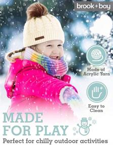 img 1 attached to Fashionable and Functional: Brook Bay Kids Faux Beanie - The Perfect Girls' Accessory