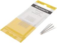 🧵 european quality sharps beading needles, size 12, 4 needles per card - ideal for small areas, versatile all-purpose hand sewing and mending needle logo