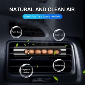 img 3 attached to 🌿 Natural Car Air Freshener Vent Clip - Essential Oil Car Scents and Automotive Air Fresheners for Odor Elimination, Air Purification, and Car Essential Oils Diffuser