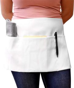 img 2 attached to 👩 Arkwright Professional Waitress Server Aprons (12x26, 12 Pack), 3 Pocket Waist Apron for Kitchen, Ideal Apron for Women & Men