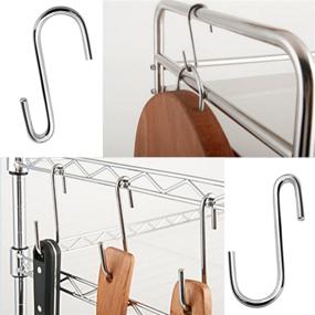 img 2 attached to 🔧 Industrial Hardware: Stainless Hanging Hangers for Kitchenware and Utensils